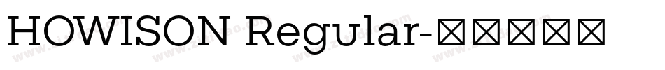 HOWISON Regular字体转换